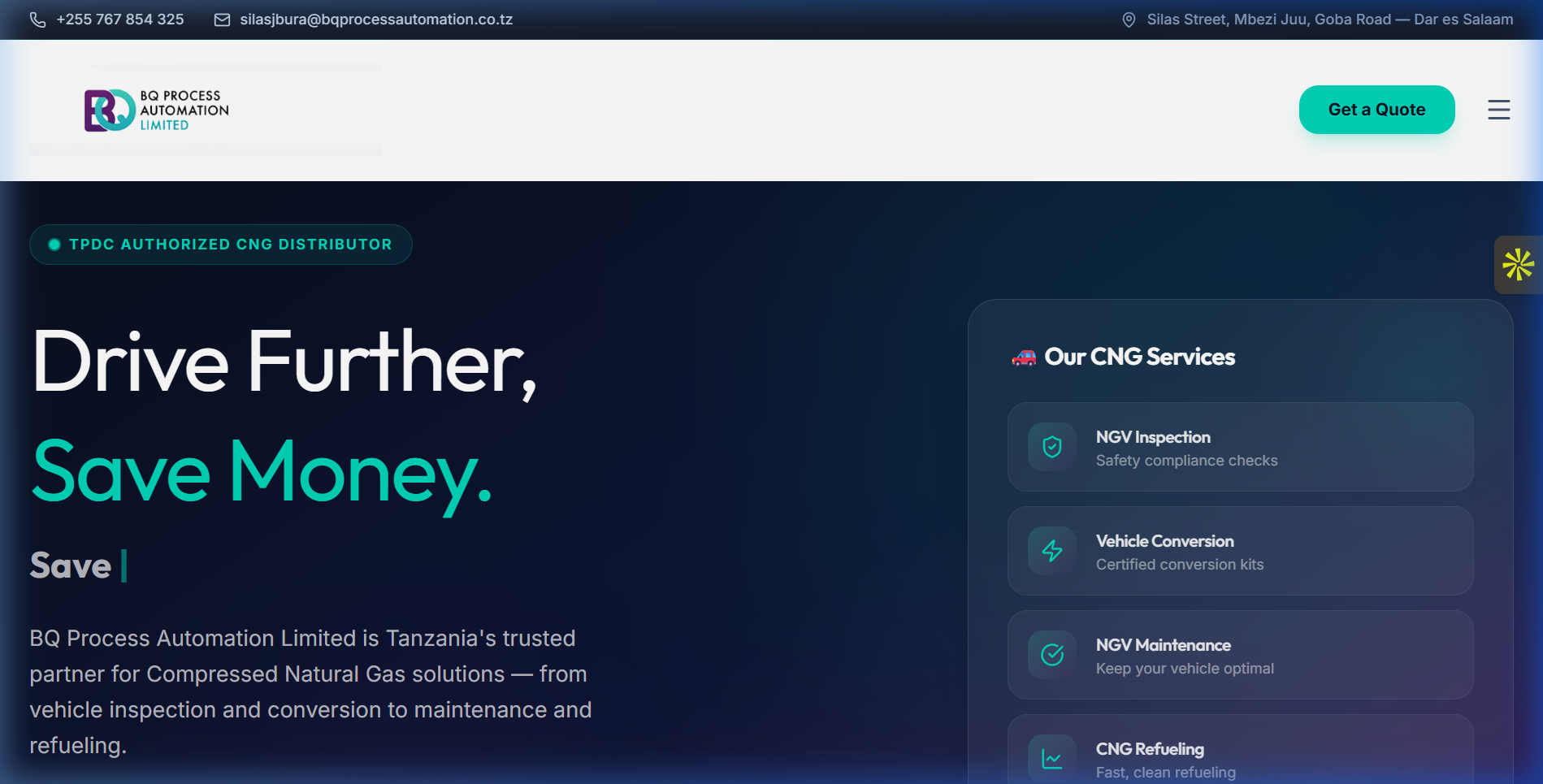 BQ Process Automation website preview